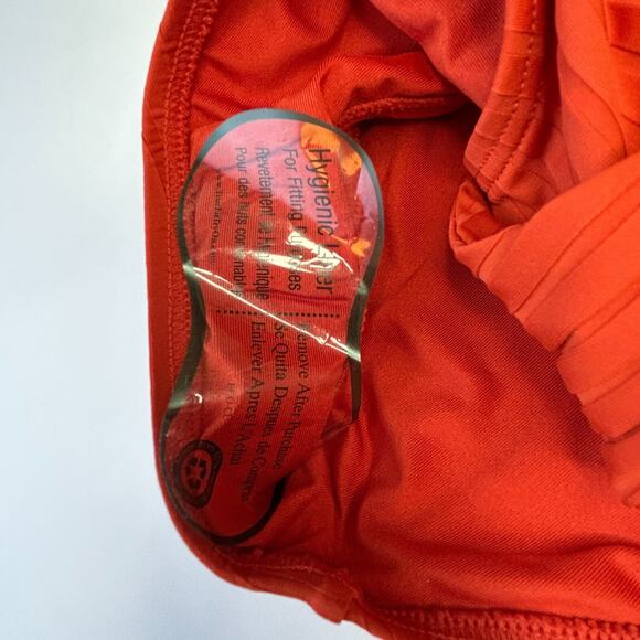 Michael Kors Ribbed Two Piece Swimsuit Terracotta MM6P064 Women Small NWT - Picture 4 of 10